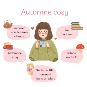 automne cosy, activités détente , thé , livre et série