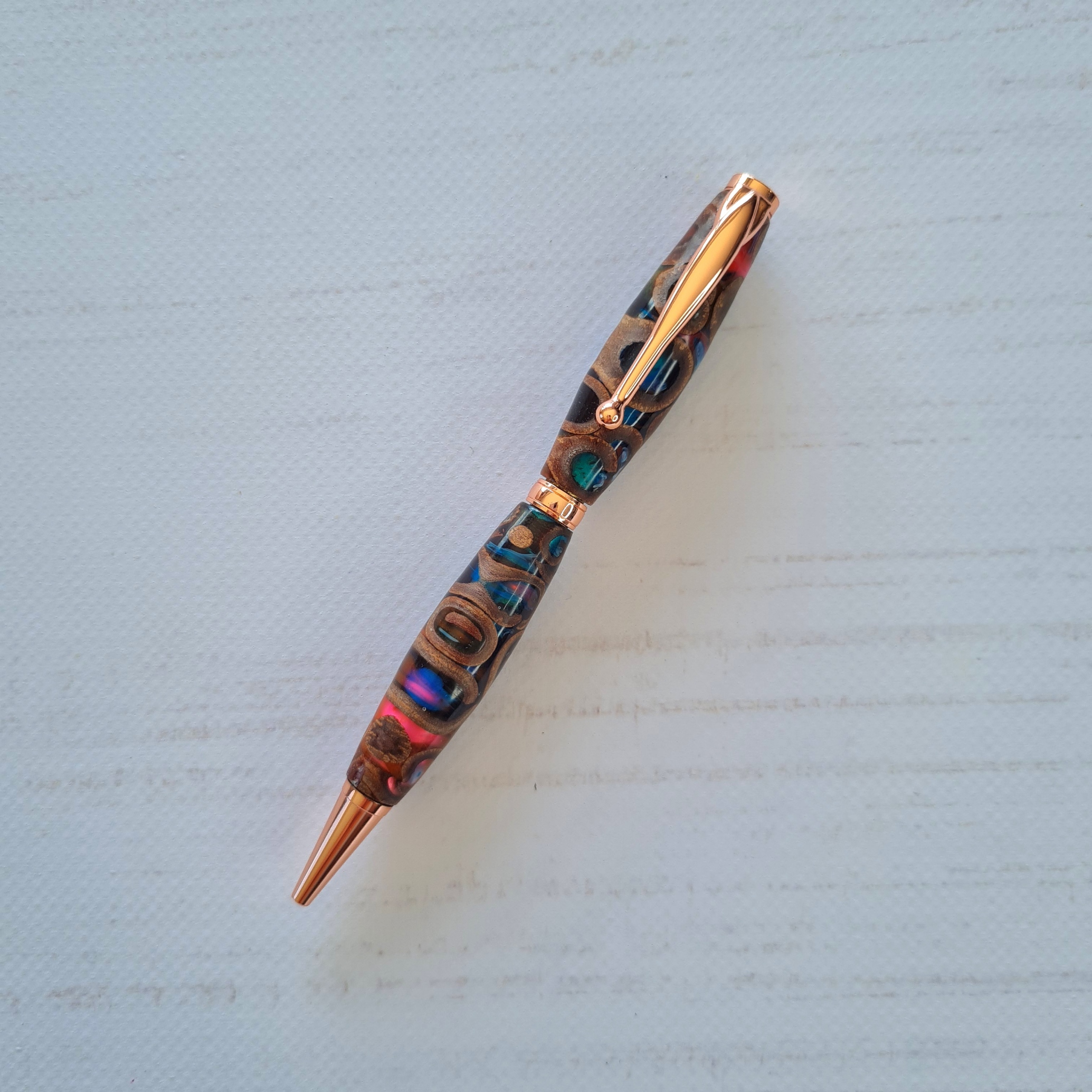 stylo bille cannelle rechargeable fait main (1)